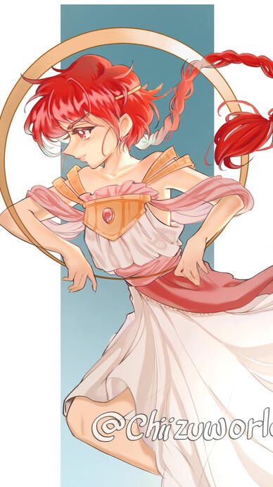 Anime style with complex rendering