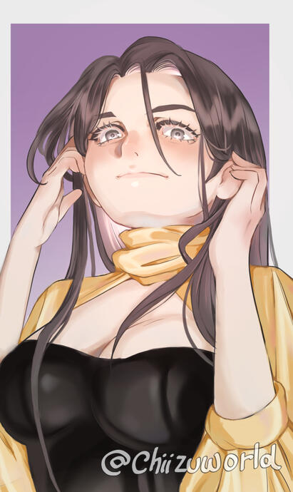 Digital artwork with complex rendering style